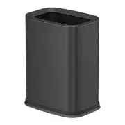 2.6 Gal Black Bathroom Trash Can,Metal Waste Baskets with Removable Inner Buc...