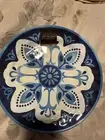 Il Mulino Blue Floral Medallion MELAMINE 9” Side Plates Set Of 4 NEW