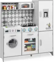 HONEY JOY Kids Kitchen Playset, Toddler Kitchen Toy Set W/Realistic Lights & ...