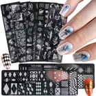 Nail Stamping Plates Flower Leaf Image StencilsTemplate Nail Art Stam `