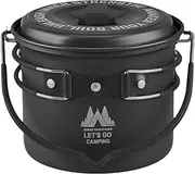 Camping Aluminum Pot | Lightweight Aluminum Camping Pot | Non-Stick Aluminum Camping Pot | Foldable Handle Camping Pot | Aluminum Camping Pot Set | Easy to Carry and Cook