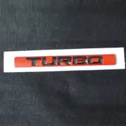 1x Big Matte Red Black TURBO Metal Decal Sticker Badge Emblem Sport Tailgate SUV (for: MG)