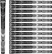 Geoleap Golf Grips Set of 13- Cord Rubber Compound Material, Hybrid Golf Club Grips, All Weather Performance.