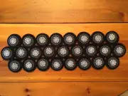 PRIM WOOL FELT PENNY RUG CANDLE MAT TABLE RUNNER MODERN FARMHOUSE BLACK AND GREY