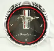 Ford Mustang Neon Light Quartz Wall Clock Neonetics NIB