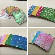 One pack (90 sheets) shiny origami crane heart rose paper 7 cm (2.75 inches)
