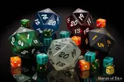 Big Ass D20 - Magic Set Handcrafted Resin Dice by Baron of Dice