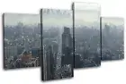 Los Angeles LA Aerial City MULTI CANVAS WALL ART Picture Print