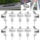 1-10 x Solar Panel Rail Bracket Kit Fixing PV End/Middle Clamp Mounting 30/35mm