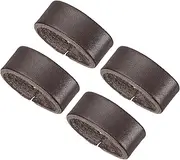 [uxcell] Leather Loop Keeper, 4 Pack Leather Loops Belt Keeper Loops Retainer Straps Replacement for 0.9"(24mm)/1"(28mm) Wide Belts/Straps, Coffee