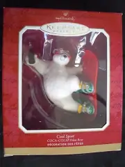 NIB 2001 Hallmark Coca Cola Polar Bear - Cool Sport