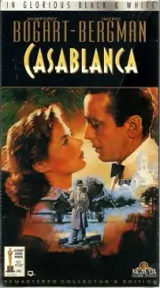 Casablanca VHS 1994 Humphrey Bogart Ingrid Bergman Paul Henreid Drama B&W VTG