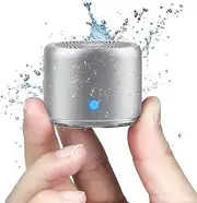 【Travel Case Packed】 Wireless Mini Bluetooth Speaker with Custom Bass Radiator. EWA A106, Small But Loud, The Next Generation of Portable Speakers for Home, Outdoors, Shower