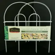 Two (2) Folding Flower Border Garden Fence Landscape Edger 8' L x 18" H each