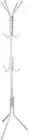 EKKIO 12 Hook Metal Coat Rack Stand with 3-Tier Hat Hanger (White)