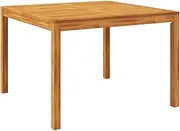 [vidaXL] Solid Acacia Garden Dining Table - 110x110 cm Outdoor Patio/Rustic Terrace Furniture, Durable Easy-to-Clean 75 cm High Modern Square Table - Brown
