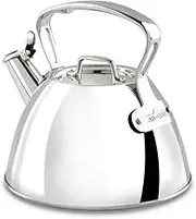 All-Clad E86199 Stainless Steel Specialty Cookware Tea Kettle, 2-Quart, Silver