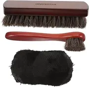 iplusmile 1Set Horsehair Shoe Brush for Polishing Shoes Boot Cleaning Applicators High Gloss Finish Gentle Surfaces for Shoe Care and Maintenance