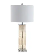 JONATHAN Y Genevieve 30in GlassCrystal LED Table Lamp