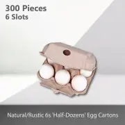 300 pieces x Brand New Natural/Rustic 6s 'Half-Dozens' Egg Cartons