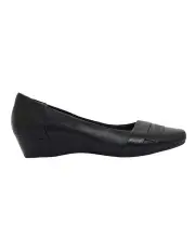 [Easy Steps] Saturn Heeled Shoes in Black Leather