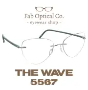 Silhouette The Wave 5567 LU 7110 Silver Ocean Eyeglasses Rimless Frame