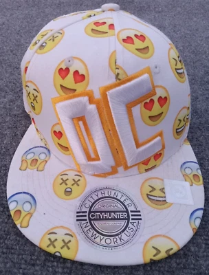 Washington DC HAT City Hunter Brand Raised Embroidery Emoji Snapback w TAGS