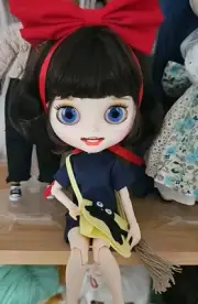 Blythe doll Jointed Body Black hair 4 eye colors with pull string Mary Tyler