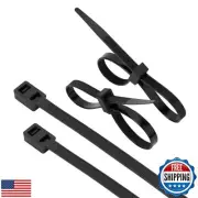 XINGO 100 PCS 12 inch Double Lock Cable Zip ties, Heavy duty Double Head wire
