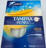 Tampax Pearl Unscented Tampons, Regular by Tampax 18 count