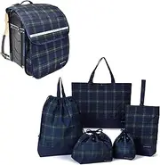 COLORFUL CANDY STYLE NU200300 School Entrance School Entrance 6-Piece Set, Lesson Bag, Shoe Case, Drawstring Bag, Gymnastics Clothing Bag, Lunch Bag, Cup Bag, Small Items, Storage Bag, School Bag