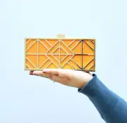 NWT Tory Burch RUNWAY Frete Clutch Bag in Orange $495+