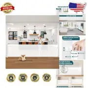 Durable 105-Inch Retractable Baby Gate - Easy to Install & Baseboard Compatible