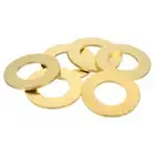 6Pcs Brass Flat Washer, M24 3/16"x1/16"x0.145mm Fenders Washers Assortment