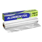 Aluminium Foil (18'' x 500 ft) for Food, Heavy Duty Tin Foil Roll, Non-Stick ...