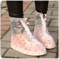 在飛比找樂天市場購物網優惠-圓點 雨鞋套 韓版 可愛 時尚 防水雨鞋套 鞋套