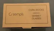 SEMPLI Cupa-Rocks Whiskey Glasses SET OF 2 NEW