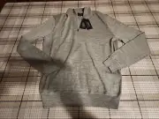 NWT $198 Polo Ralph Lauren Wool Blend Grey Heather Quarter Zip Pullover Sweater