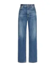 Valentino Logo Patch Straight Leg Jeans 25,27 Dark denim