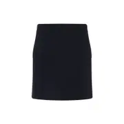 [Max Mara`S] Max Mara`S-Blue Virgin Wool Aida Panno Mini Skirt-Donna 40 IT