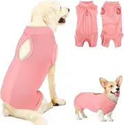 SlowTon Dog Surgery Recovery Suit - Puppy Onesie for Cats After Surgery, Cone E Collar Alternative for Female Male Dogs, Surgical Spay Recovery Suit for Abdominal Wound Skin Diseases