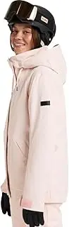 [Roxy] Women's Standard Billie 10K Waterproof Snow Jacket, Tailored Fit, PFAS-Free, Insulated, Pink Salt