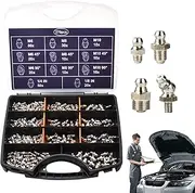Grease Zerk Fitting Assortment | Grease Fittings Kit Assortment - Versatile Mechanical Lubrication Tool Set for Equipment Agricultural Machinery Car