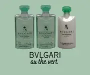 Bvlgari Au The Vert (Green Tea) (2) Shampoo and Shower Gel (1) Hair Conditioner