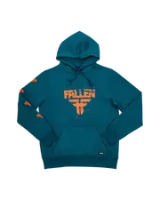 Cracked Hoodie - Blue Coral/Orange | Fallen Footwear Australia