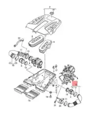 NEW AUDI VW AUDI Q8 Q7 TOUAREG 4MB 4MG 4MN CR7 INTAKE HOSE 057129615E ORIGINAL