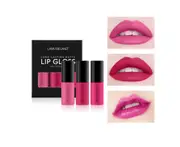 Matte Liquid Lip Stick Set Mini Lip Gloss Travel Kit Long-Lasting Waterproof - A