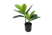 45cm Fiddle Fig Leaf Plant in Pot Artificial Green Plant Faux Fake