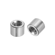 10Pcs Round Connector Nuts, M4x8x8mm Coupling Nut Sleeve Rod Bar Stud Nut