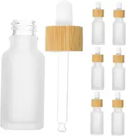 WRITWAA 8Pcs Travel Essential Oil Glass Bottles with Dropper Pipettes Portable Empty Glass Vials for Aromatherapy Leak Design for Essential Oils Cosmetics